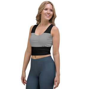 2 Toned Black Grey Crop